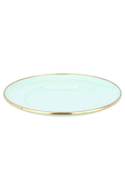ALSAIF Steel Serving Plate 20 Cm Round Light Green