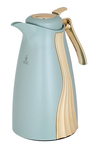 ALSAIF Plastic Thermos Set (Karma) 1 Liter 2 Pieces Olive Green