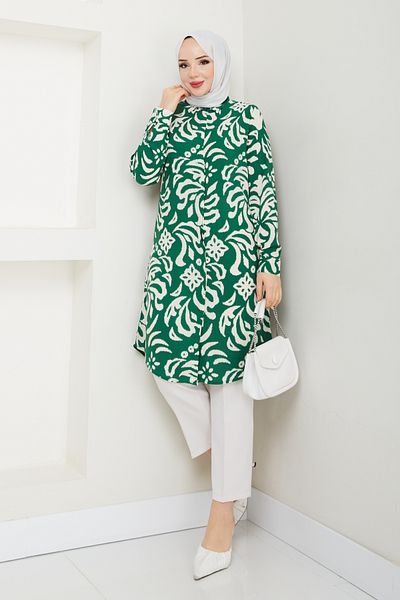 Maystore Viscose Patterned Tunic - Snowflake