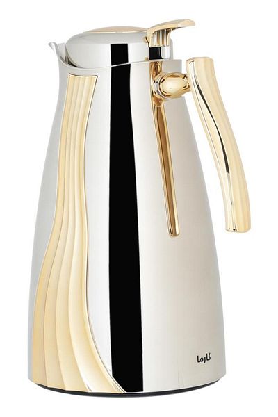 ALSAIF Plastic Thermos Set (Karma) 1 Liter 2 Pieces Silver