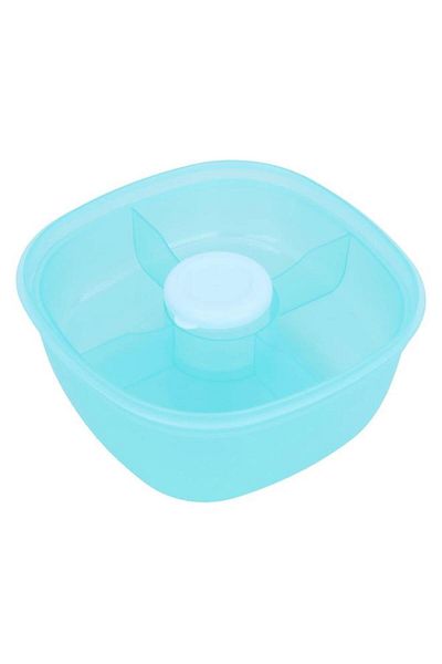 ALSAIF Plastic Lunch Box 1.2 Liters Square With Lid Blue