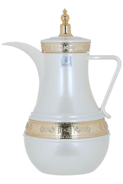 ALSAIF Amal Plastic Thermos Set 1 0.75 L Gilded 2 Pieces Pearl