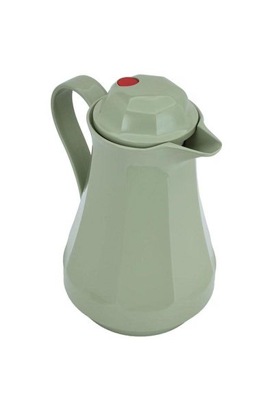 ALSAIF Glass Thermos 1 Liter Plastic Body Green