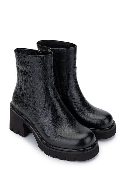 Tamer Tanca Women's Genuine Leather Black Floater Casual Boots