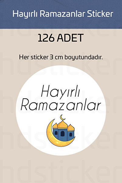 hdsticker 126 Adet Hayırlı Ramazanlar Ramazan Süsleme Paketleme Ambalaj Temal...