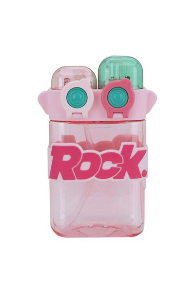 ALSAIF Plastic Water Bottle For Children 600 Ml Straw Pink
