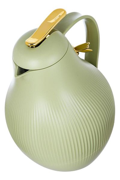 ALSAIF Dora Plastic Thermos 1.5 Liters Gold Green Butterfly