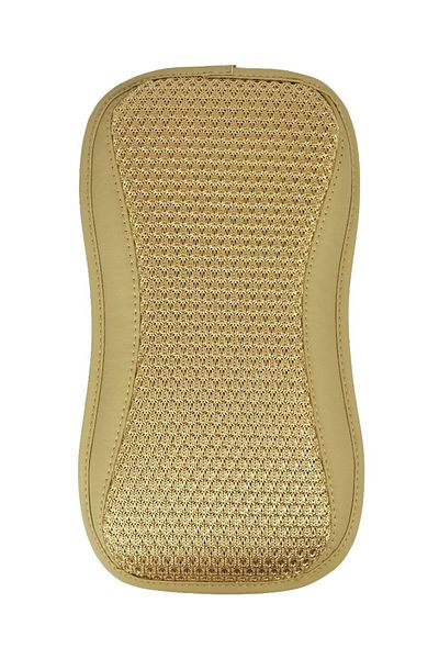 Mob Premium BEIGE  Breathable Fabric Armrest Cushion Pad for Car , Center Console Armrest Cushion