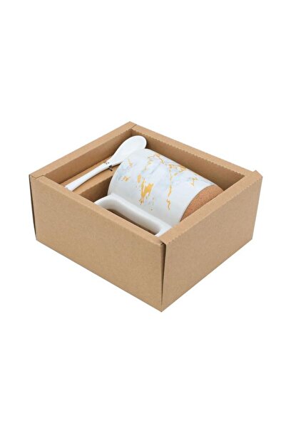 ALSAIF Porcelain Mug With Spoon 300 Ml White