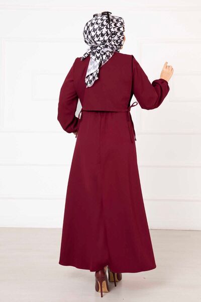 EBRUTESETTÜR Bolerolu Tesettür Elbise Takım