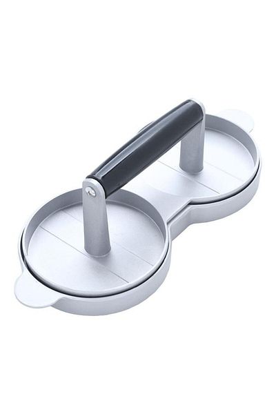 ALSAIF Aluminum Burger Press 2 Pieces Silver