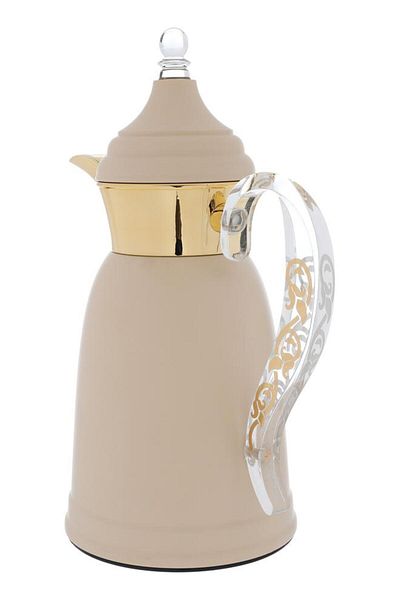 ALSAIF Qamar Stainless Steel Thermos Set 0.7 / 1 Liter Beige