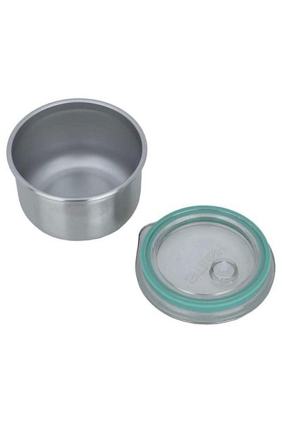 ALSAIF Steel Food Container Set 360 Ml/2 Inch 3 Pieces Silver