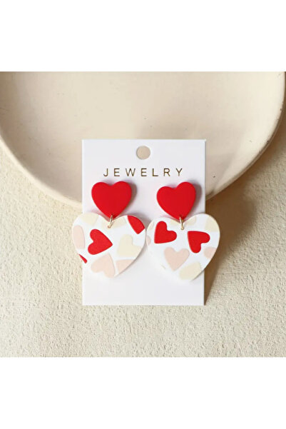 MAURA LIYUZA أقراط مملوءة بتصميم قلوب عتيقة