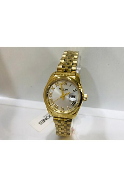 Tom Jones TJ.3.10019-2 Takvimli, Altın Renk Paslanmaz Çelik Kordonlu Kadın Ko...
