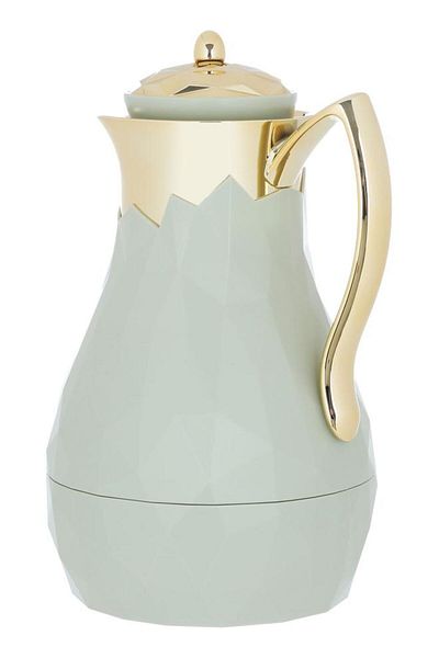 ALSAIF Diamond Glass Thermos 1 Liter Plastic Body Light Green