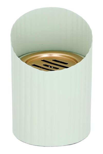 ALSAIF Iron Incense Burner Set 17.5 X 15 X 28 Cm Incense And Tofaria Box 3 Pieces Light Green