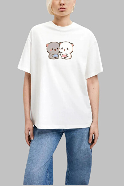 Wish BF Tricou cu mânecă scurtă oversize din bumbac imprimat Bubu Dudu Gaming...