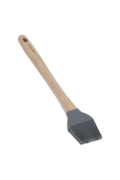ALSAIF Silicone Brush Wooden Handle Gray