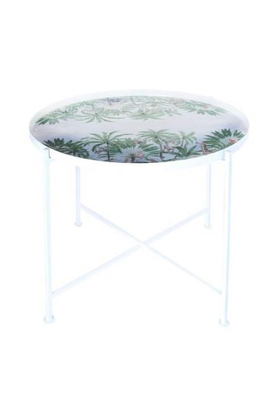 ALSAIF Steel Serving Table 57 X 57 X 49 Cm Silver