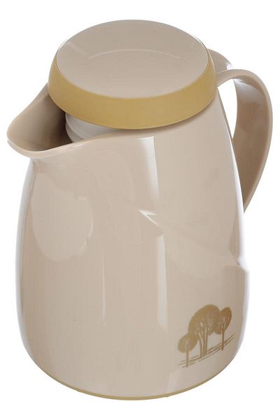 ALSAIF Helios Plastic Thermos 0.3 Liter Tree Pattern Beige