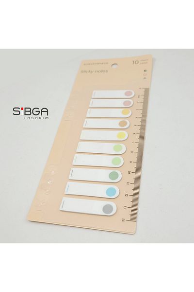 sibga tasarım Transparent Colored Postit Post-it Post ItBookmark Bookmark Postit Sticker Note Paper 200 Sheets
