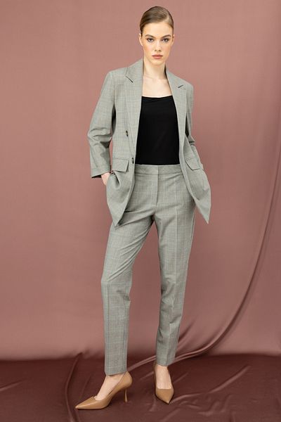 Ekol Plaid Skinny Leg Trousers
