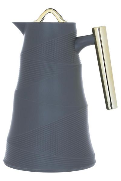 ALSAIF Glory Bamboo Glass Thermos 1 Liter Plastic Body Grey