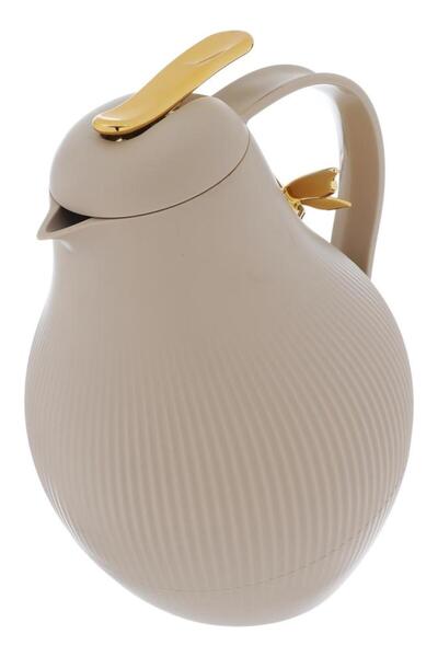 ALSAIF Dora Plastic Thermos 1.5 Liters Golden Butterfly Light Brown