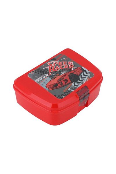 ALSAIF Plastic Lunch Box 860 Ml Racing Car Red