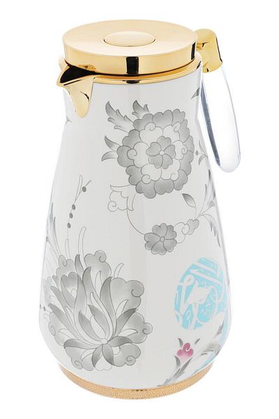 ALSAIF Walaa Steel Thermos Set 0.75/1L 2 Pieces White