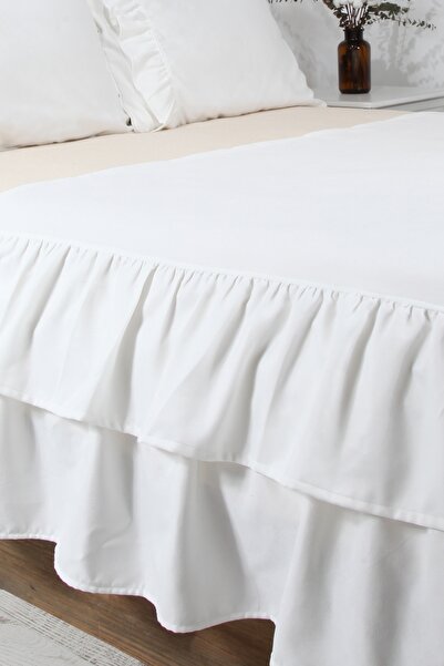 cotton maison Poli Yatak Runner Takımı Fırfırlı 80x220 Cm