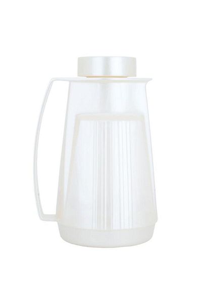 ALSAIF Glass Thermos 1 Liter Plastic Body White