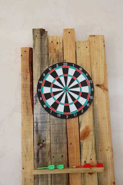 DERA Doğal Ahşap Dart Tahtası Seti