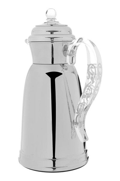 ALSAIF Qamar Stainless Steel Thermos Set 0.7/1 Liter Silver