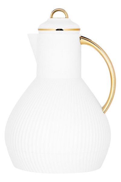 ALSAIF Alia Plastic Thermos 1 Liter Gold White Handle