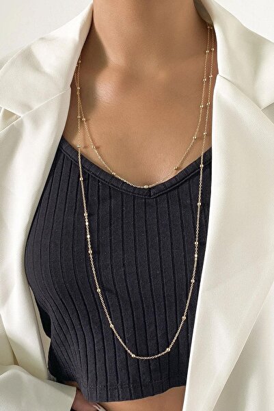 New Obsessions 2 Parça Minimal Zincir Kolye