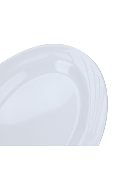 ALSAIF Melamine Plate 10 Inch Flat Oval White