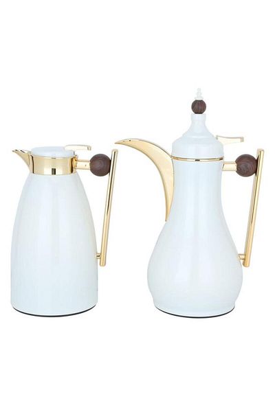 ALSAIF Alaa Thermos Set Steel 1/1 Liter 2 Pieces White