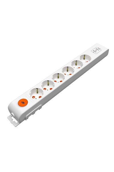 Mutlusan Rı-Tech 6-Piece Grounded Group Socket with Switch and Terminal Block - 2Usb (001 175 650001   00 00)