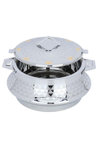 ALSAIF Steel Food Container 2 Liters Silver