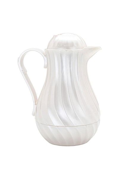 ALSAIF Rotpunkt Glass Thermos 1 Liter Plastic Body White