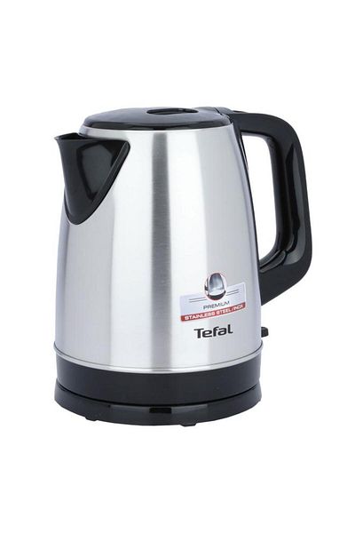 ALSAIF Steel Kettle 2000 2400 Watt 1.7 Liter Silver + Black