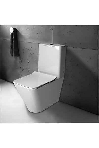 Newarc Loft Kanallı Duvara Sıfır Klozet 5822 (LOF.K022), Loft Yavaş Kapak 7420