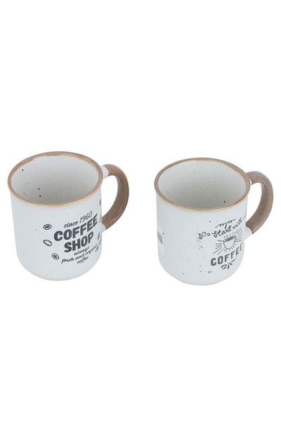 ALSAIF Porcelain Mug Set 200 Ml 2 Pieces White