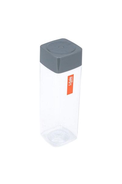 ALSAIF Plastic Bottle With A Grey Square Lid Transparent