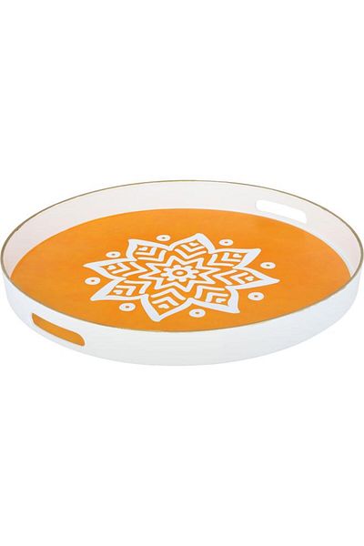 ALSAIF Plastic Serving Topper 42 Cm Round Orange