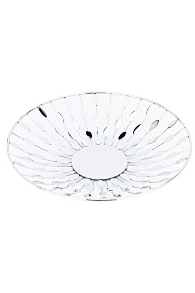 ALSAIF طبق حلوى فولاذي 32 × 32 × 5 سم فضي