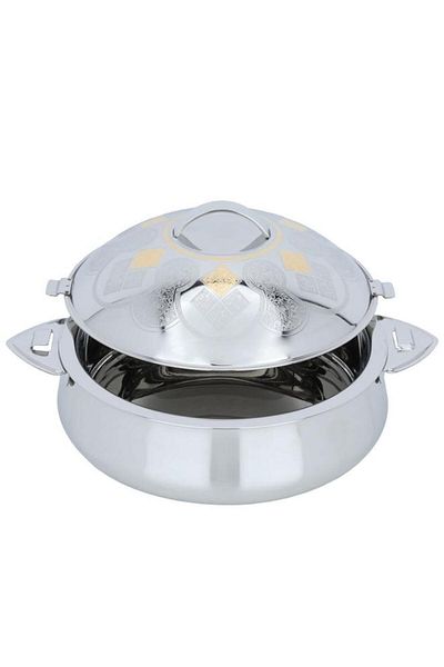 ALSAIF Steel Food Container 2000 Ml Silver