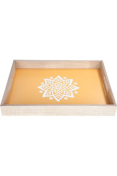 ALSAIF Wooden Serving Tofir 42 Cm Rectangle Orange